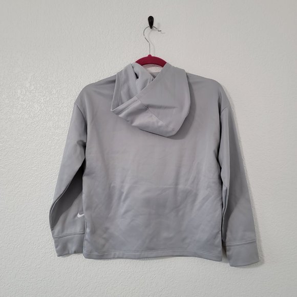 Nike Girls Hoodie Therma-Fit Medium Gray/Pink Thumbhole NWT - Picture 9 of 10